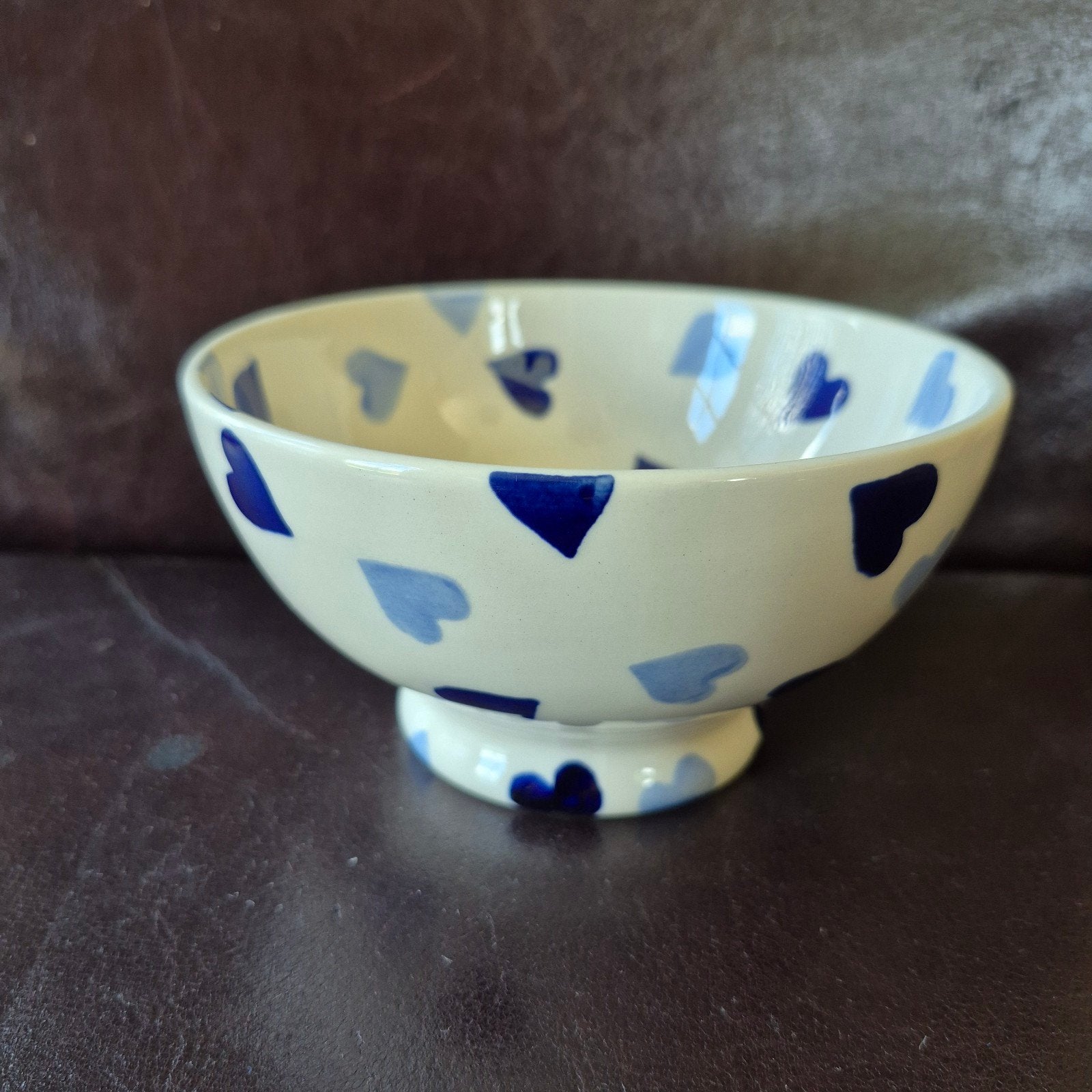 Emma Bridgewater dessertschaaltje Blue Hearts, Ophalen of Verzenden, Emma Bridgewater, Overige stijlen, Aardewerk