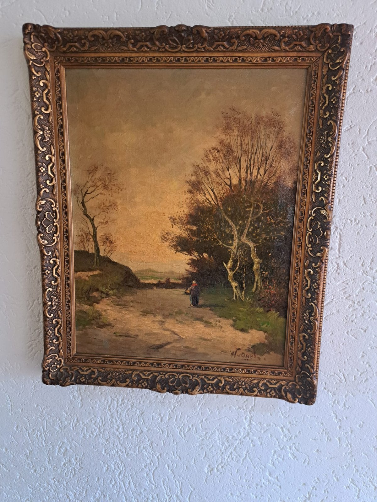 Schilderij Willem van Oort, Antiek en Kunst, Ophalen, Overige stijlen, Gesigneerd, Landschap
