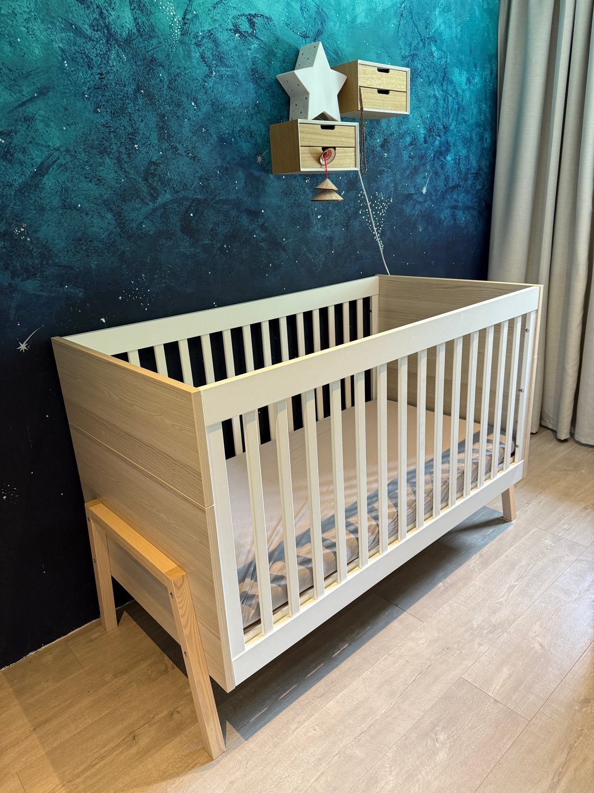 Meegroeibed (exclusief matras), Kinderen en Baby's, Kinderkamer | Bedden, Ophalen, Gebruikt, 70 tot 85 cm, 140 tot 160 cm
