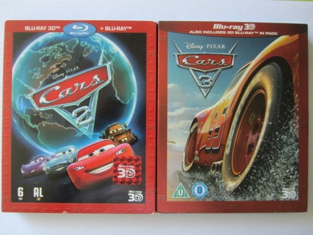 Disney Pixar CARS 2 of 3 Blu-Ray 3D Bluray 3-D, Cd's en Dvd's, Blu-ray, Ophalen of Verzenden, Nieuw in verpakking, Tekenfilms en Animatie