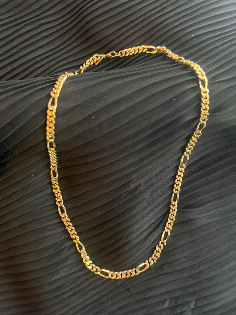 Monet Gouden Figaro Ketting - Vintage Stijl, Sieraden, Tassen en Uiterlijk, Kettingen, Ophalen of Verzenden, Zo goed als nieuw