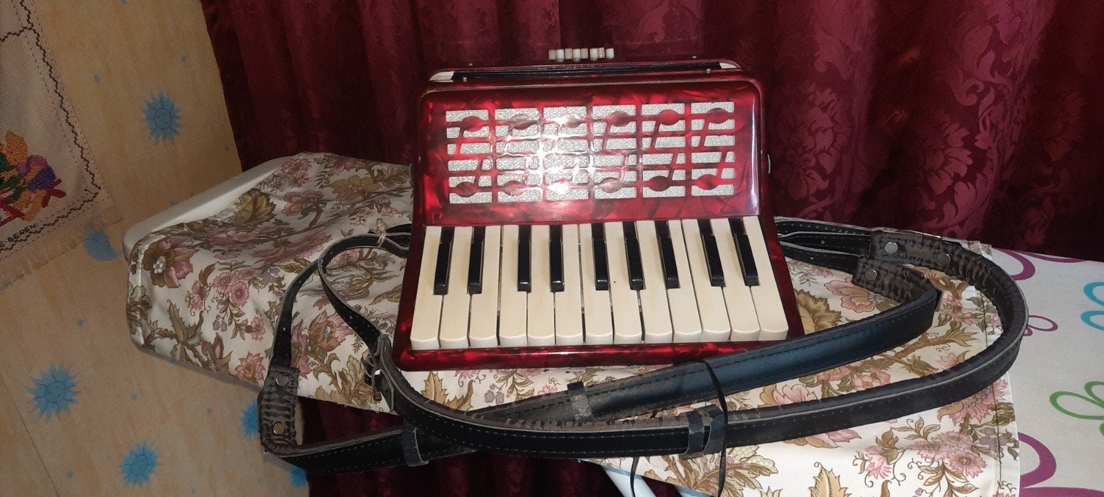 kleine accordeon, Ophalen, Gebruikt, Met riemen, Scandalli