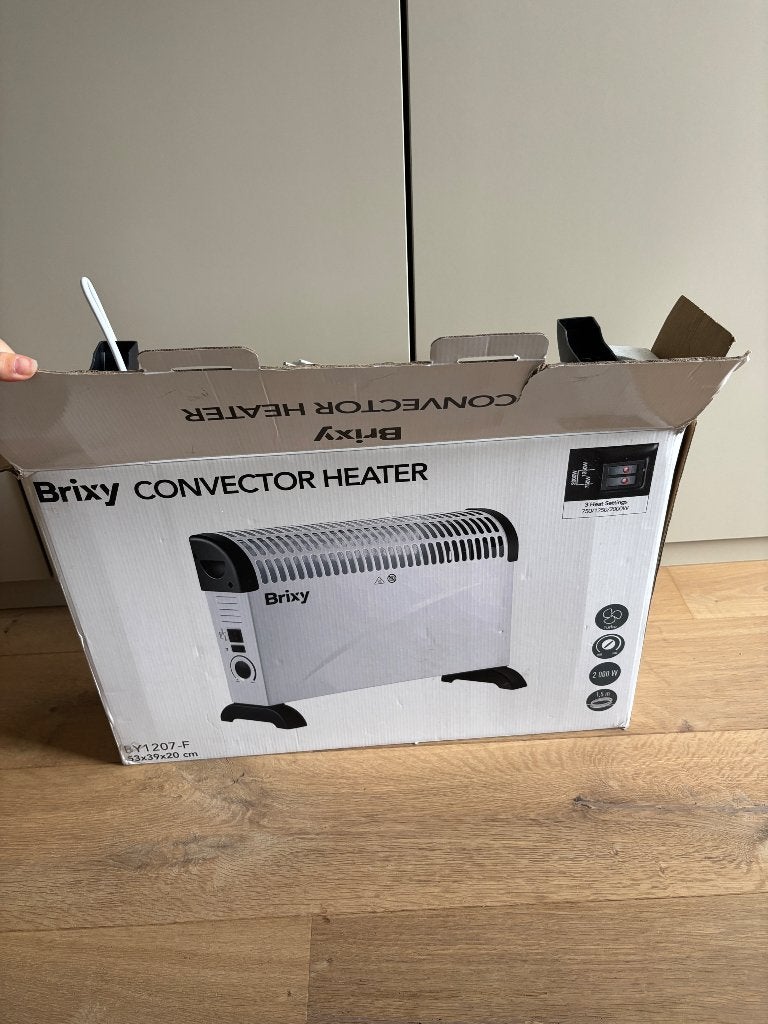 Brixy Convector Heater 2000W, 30 tot 80 cm, Hoog rendement (Hr), Radiator, Minder dan 60 cm