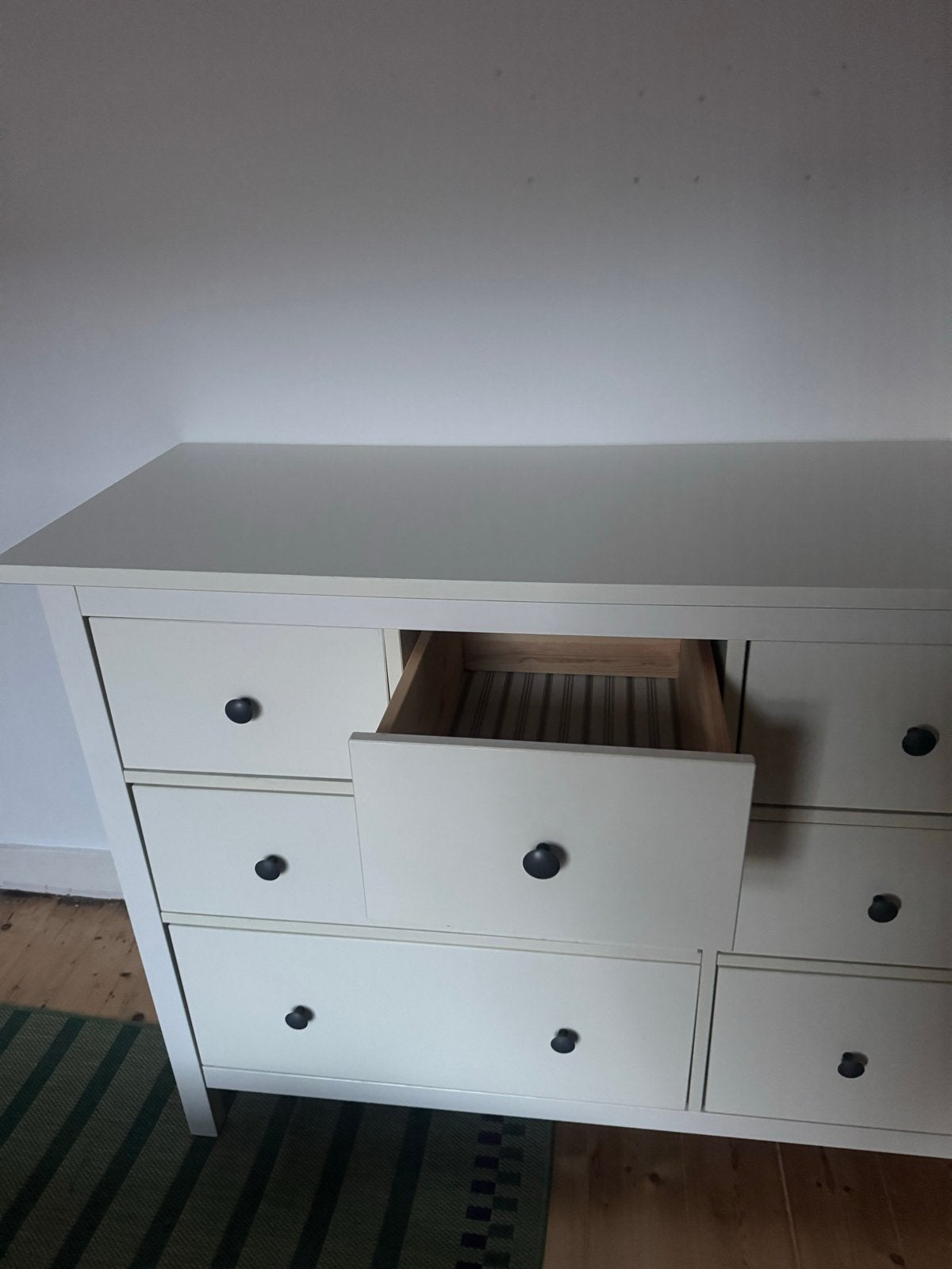 IKEA HEMNES ladekast 8 lades, wit gebeitst, Gebruikt, 5 laden of meer, 150 tot 200 cm, Ophalen of Verzenden