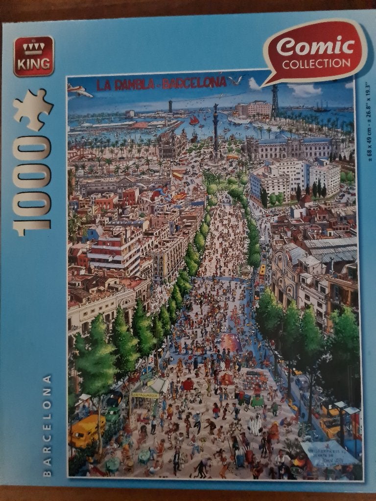 La rambla, barcelona.        Puzzel., Ophalen of Verzenden, 500 t/m 1500 stukjes, Nieuw, Legpuzzel