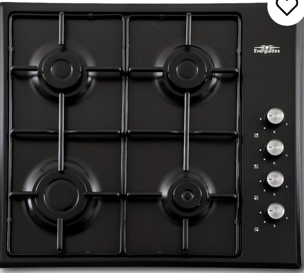 Everglades inbouw gaskookplaat 60cm (nieuw in de doos), Witgoed en Apparatuur, Kookplaten, Ophalen, Nieuw, 4 kookzones, Inbouw