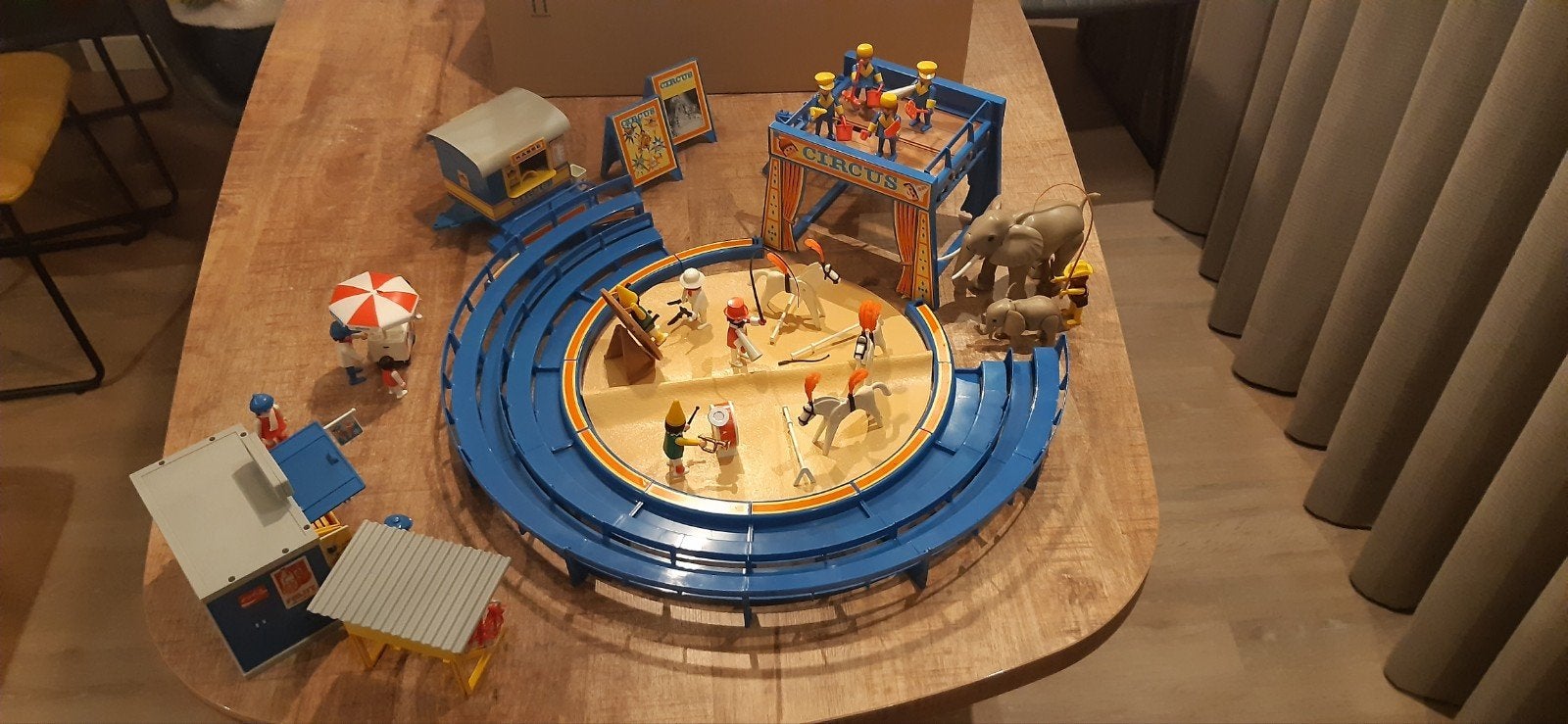 Retro Playmobil 3510 Circus met Kiosk, IJscokar en Dieren, Gebruikt, Complete set, Overige typen, Ophalen of Verzenden