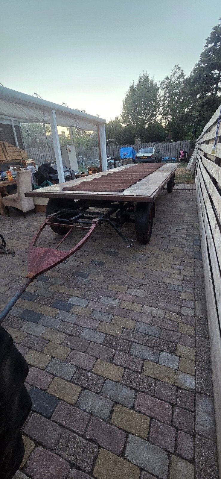 aanhangwagen plattewagen, Ophalen