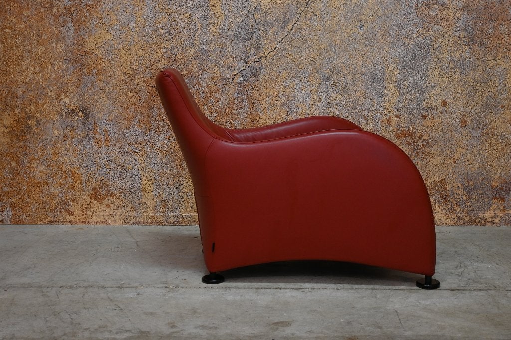 ZGANieuw rode leren Montis Loge design fauteuil, Montis, Montis, 75 tot 100 cm, Ophalen of Verzenden