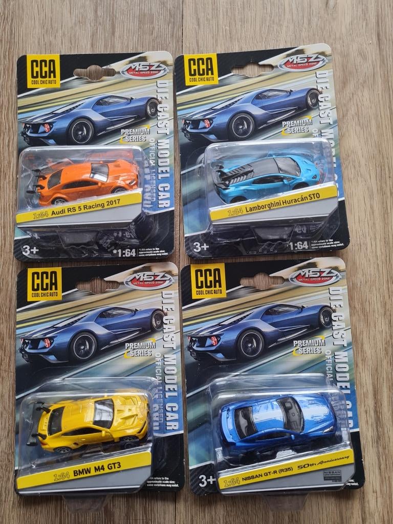 4 verschillende modellen MSZ Speed Zone 1:64 (CCA), Ophalen of Verzenden, Nieuw, Auto