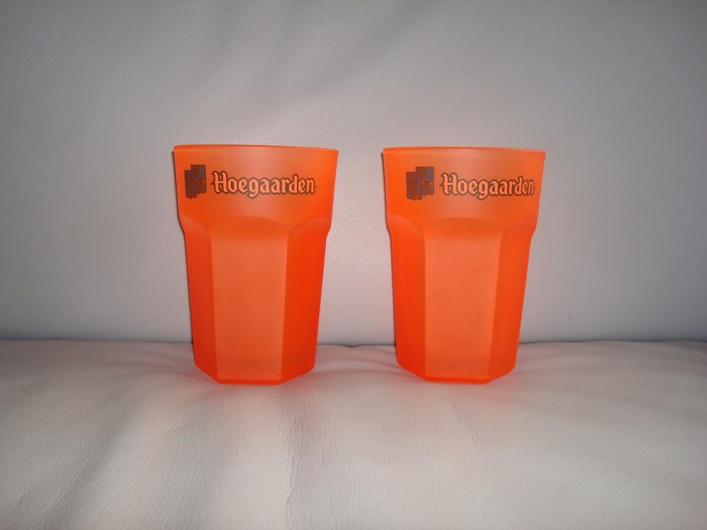 Hoegaarden Tropical Glas Oranje, Verzamelen, Biermerken, Ophalen of Verzenden, Nieuw, Glas of Glazen, Overige merken