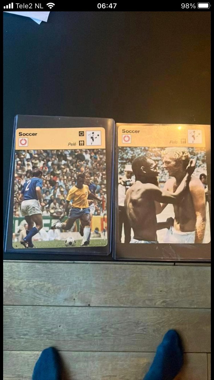 Pele soccercards, Verzamelen, Sportartikelen en Voetbal, Ophalen of Verzenden, Zo goed als nieuw, Buitenlandse clubs