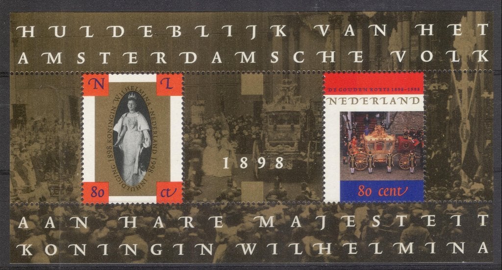 Blok (77) - Koningin Wilhelmina 1898-1998 - postfris, Verzenden, Na 1940, Postfris