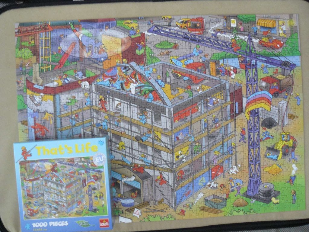 Goliath That’s life puzzel Bouwplaats., Ophalen of Verzenden, 500 t/m 1500 stukjes, Zo goed als nieuw, Legpuzzel