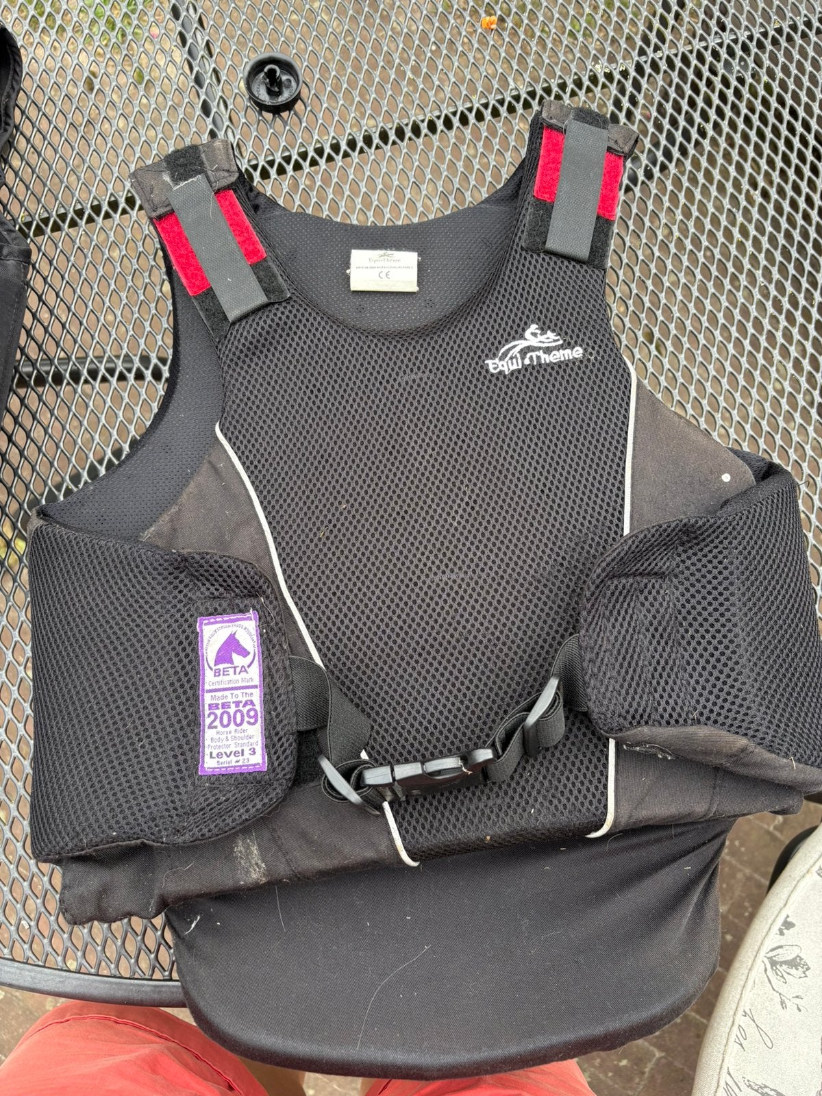 Paardrij veiligheids vest Equi Theme Adult S zwart, Gebruikt, Ophalen of Verzenden, Bodyprotector, S
