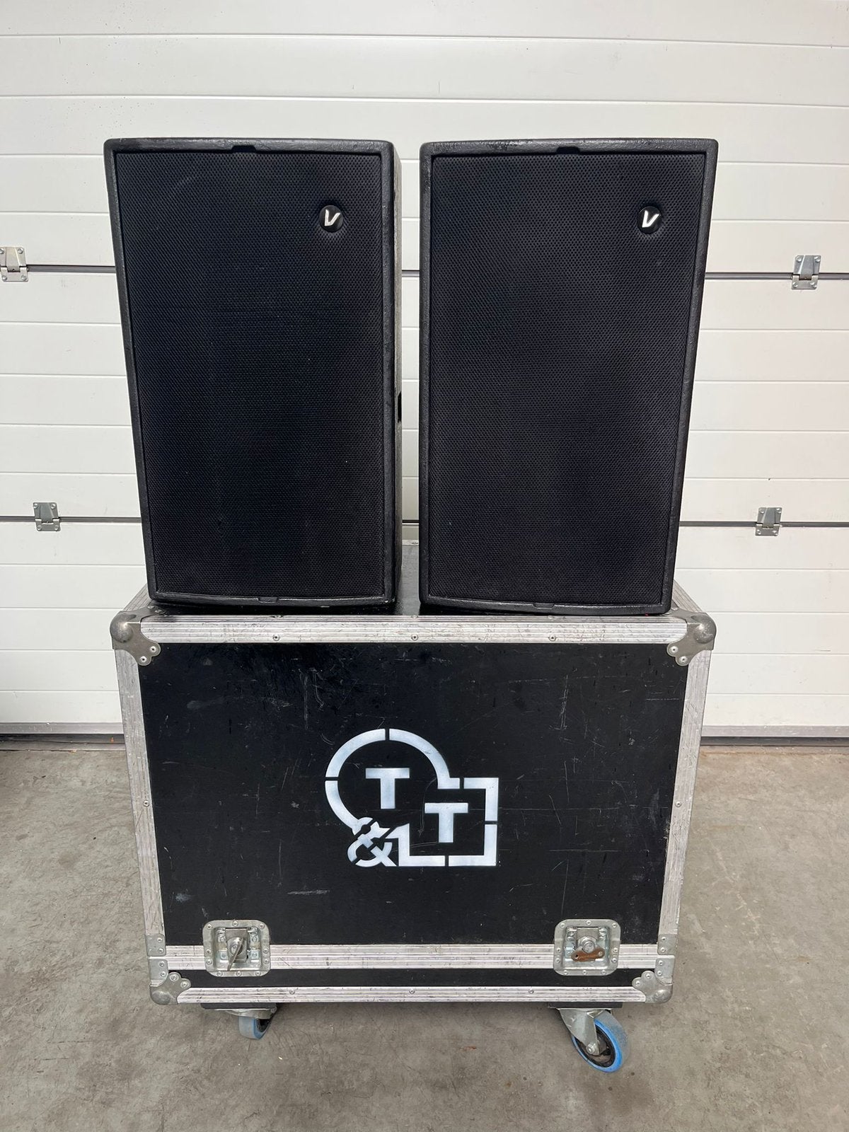 Verity MPS12 Topkast, set van 4 Incl. Flightcase.  SETPRIJS, Audio, Tv en Foto, Ophalen, Zo goed als nieuw, Overige merken
