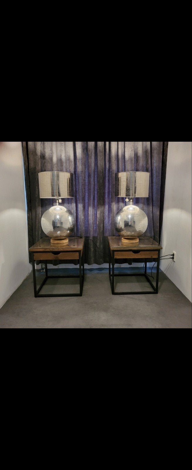 2 x Riviera Maison lampenvoet world map wereld kaart, Ophalen