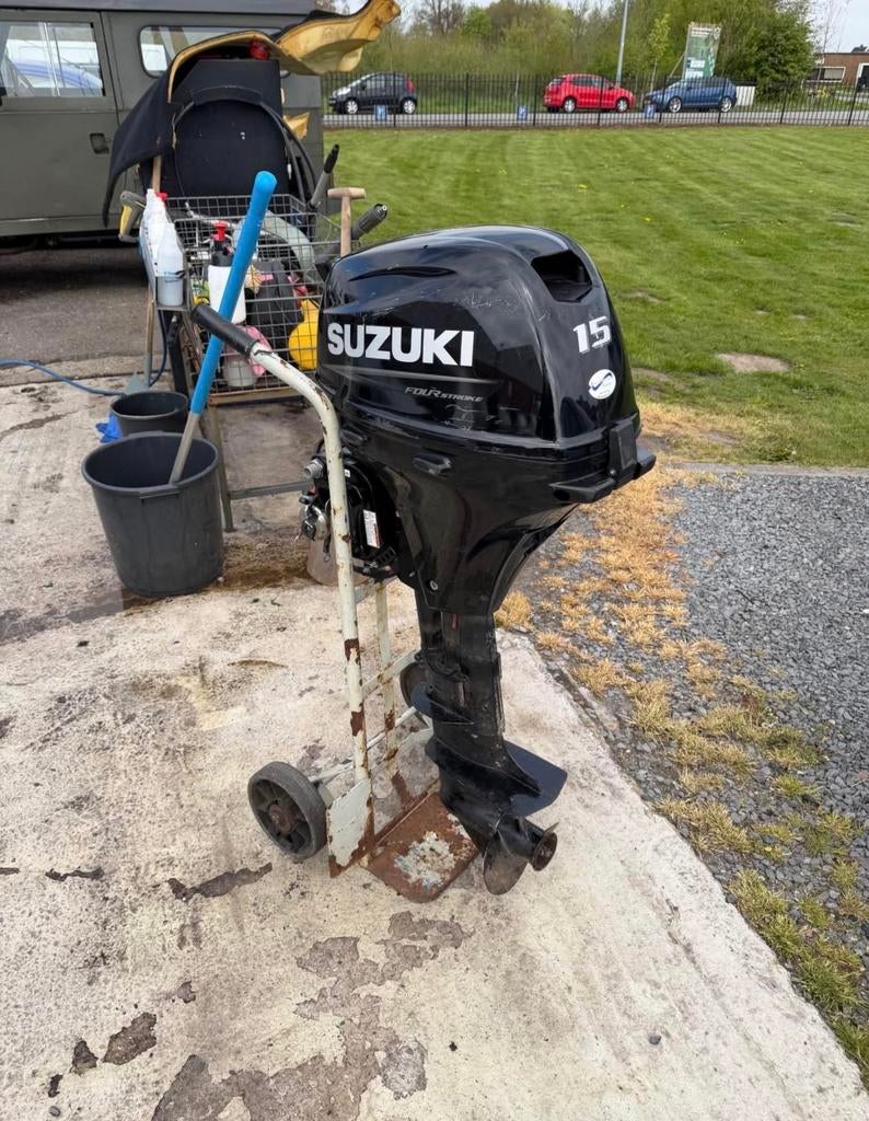 Suzuki 15 PK Buitenboordmotor met Afstandsbediening, Ophalen, 10 tot 30 pk, Gebruikt, Met afstandsbediening