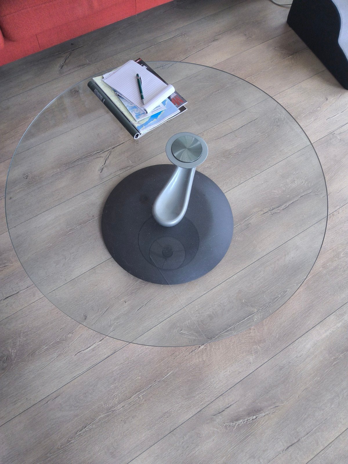 Ronald Schmitt draaibare salontafel met bijzettafel..., Ophalen, Gebruikt, 50 tot 100 cm, 100 tot 150 cm