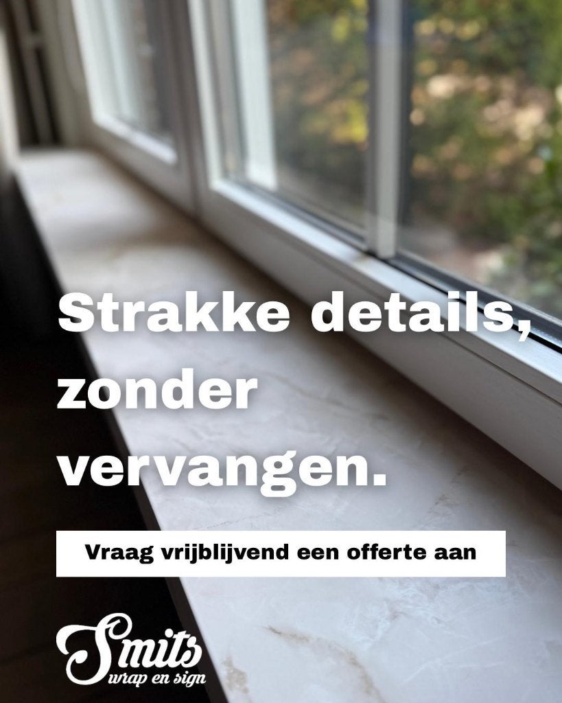 Vensterbank laten wrappen | Nieuwe look zonder vervangen, Garantie