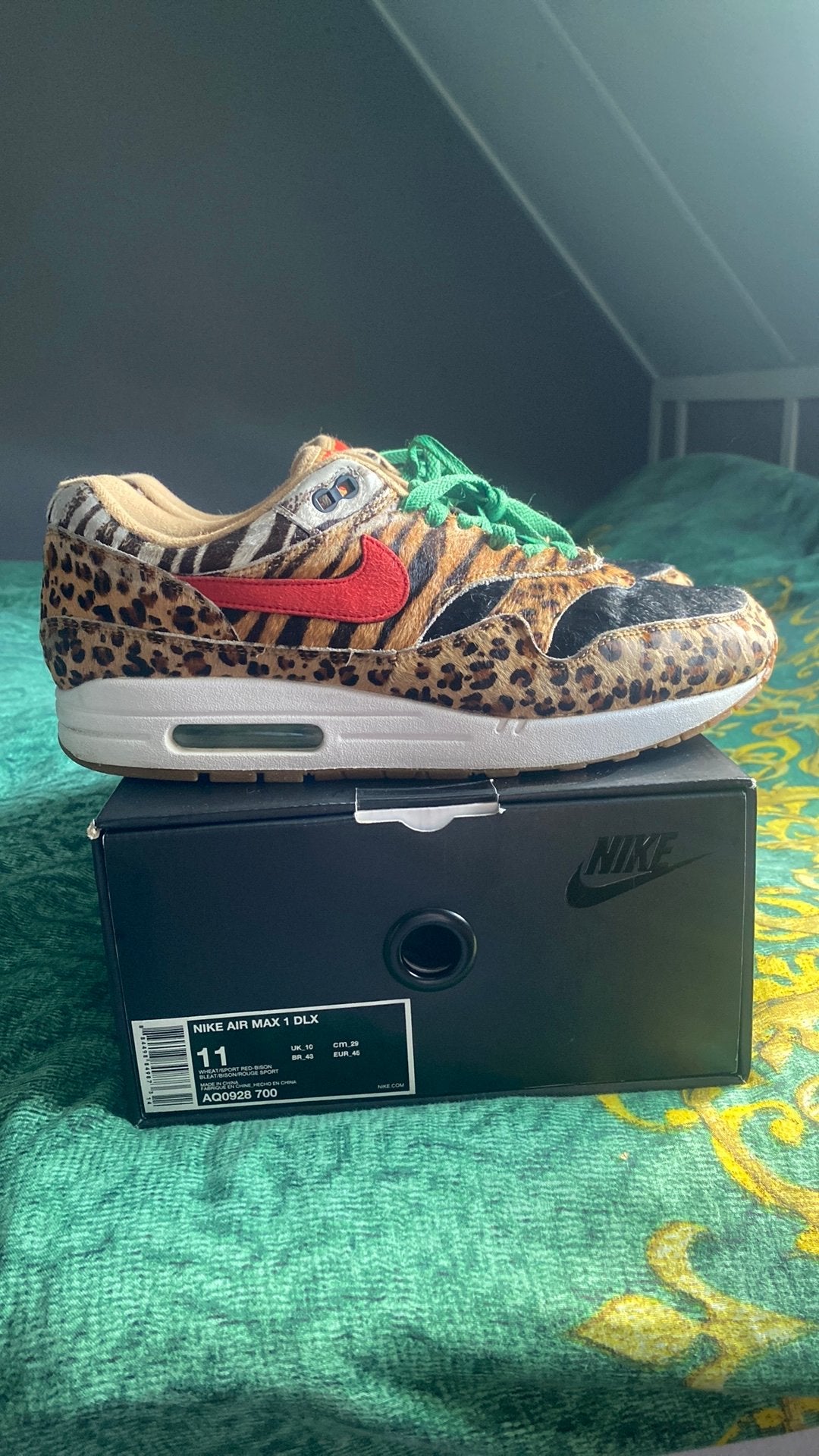 Nike Air Max 1 Animal DLX Eur 45, Overige kleuren, Ophalen of Verzenden, Sneakers of Gympen, Zo goed als nieuw