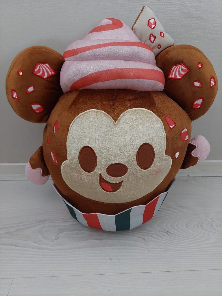 Grote Mickey Mouse cupcake knuffel - Disneyland Parijs, Ophalen, Mickey Mouse, Zo goed als nieuw, Knuffel