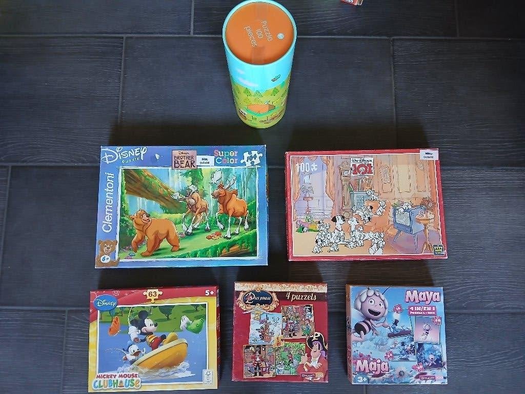 Pakket puzzels 16 tot 100 stukjes, Ophalen, Meer dan 50 stukjes, Gebruikt, 4 tot 6 jaar