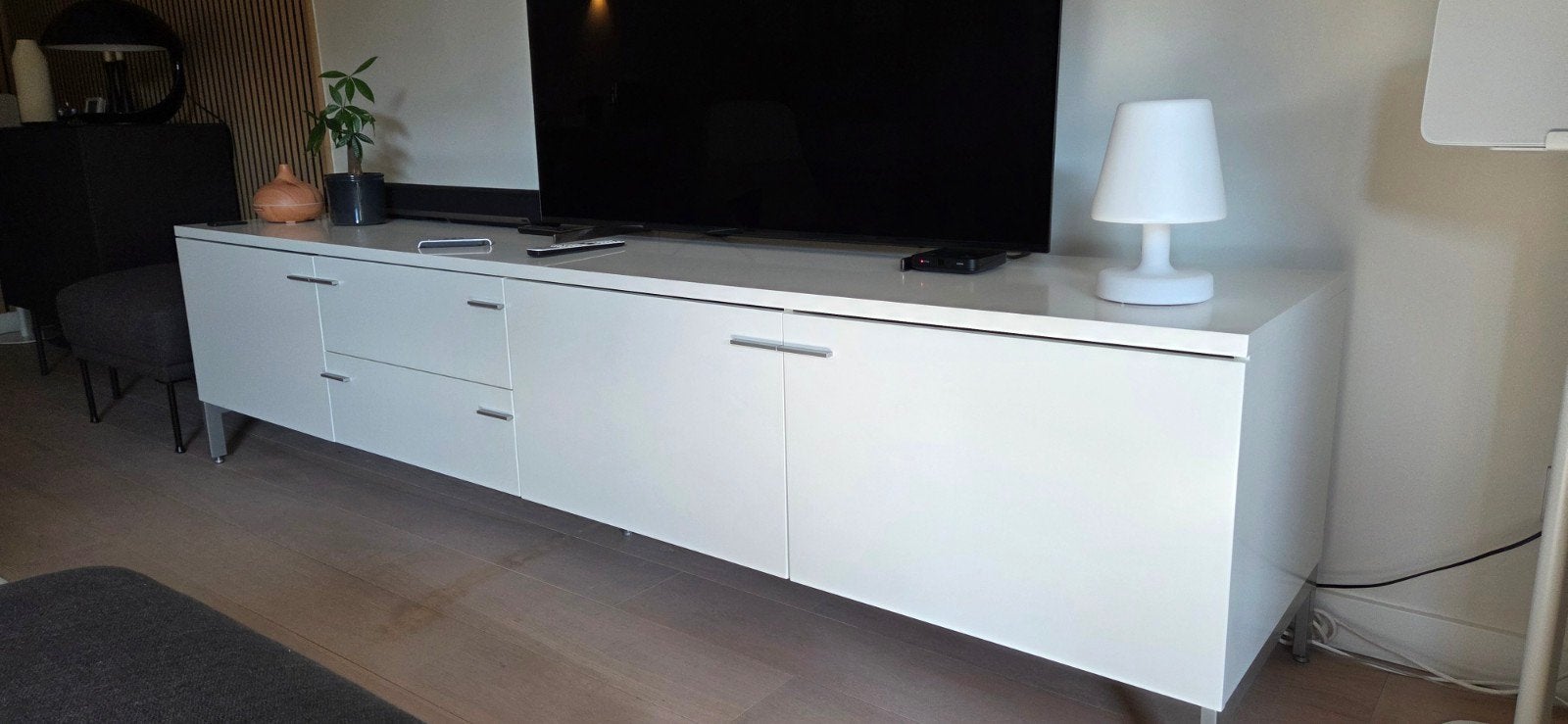 Pastoe Base E47 Dressoir - RAL 9010 - 256x55x61h, Ophalen, Overige materialen, Zo goed als nieuw, 200 cm of meer
