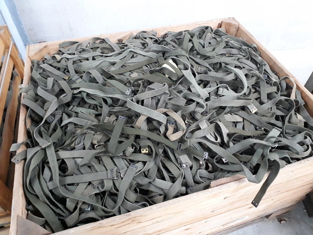 Webbing riem effen groen mantelriem Daf YA, Nekaf en meer, Ophalen of Verzenden, Landmacht, Nederland