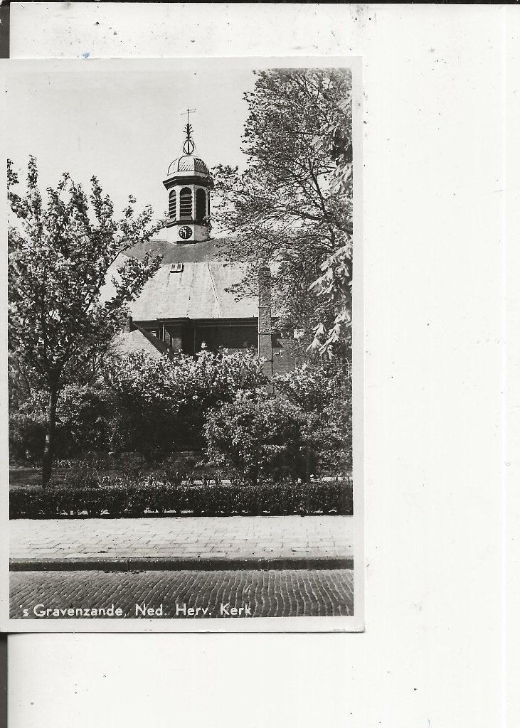s Gravenzande Ned Herv Kerk 16-9-1954, Ophalen of Verzenden, 1940 tot 1960, Gelopen, Zuid-Holland