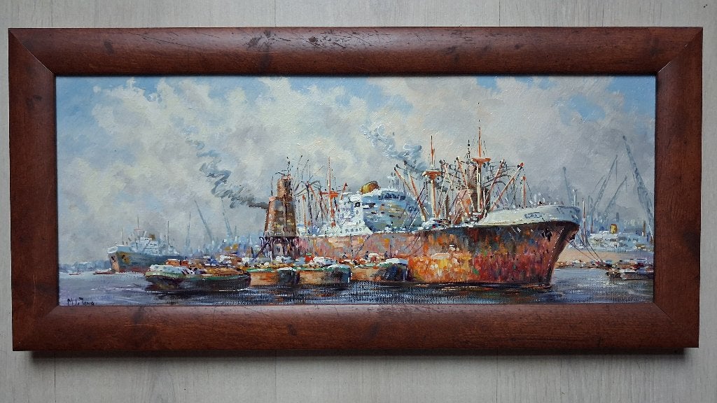 Havengezicht, M. de Jong, Ophalen of Verzenden
