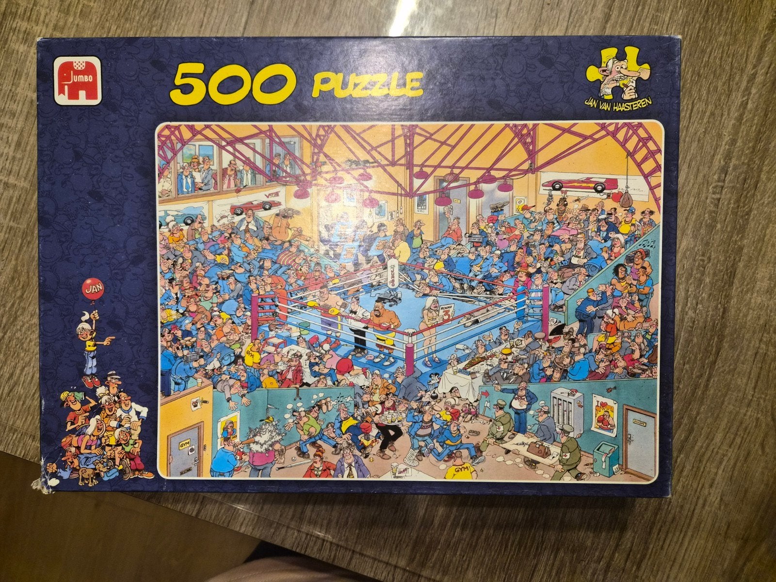 Jan van Haasteren Bokswedstrijd 500 stukjes, Hobby en Vrije tijd, Ophalen, Gebruikt