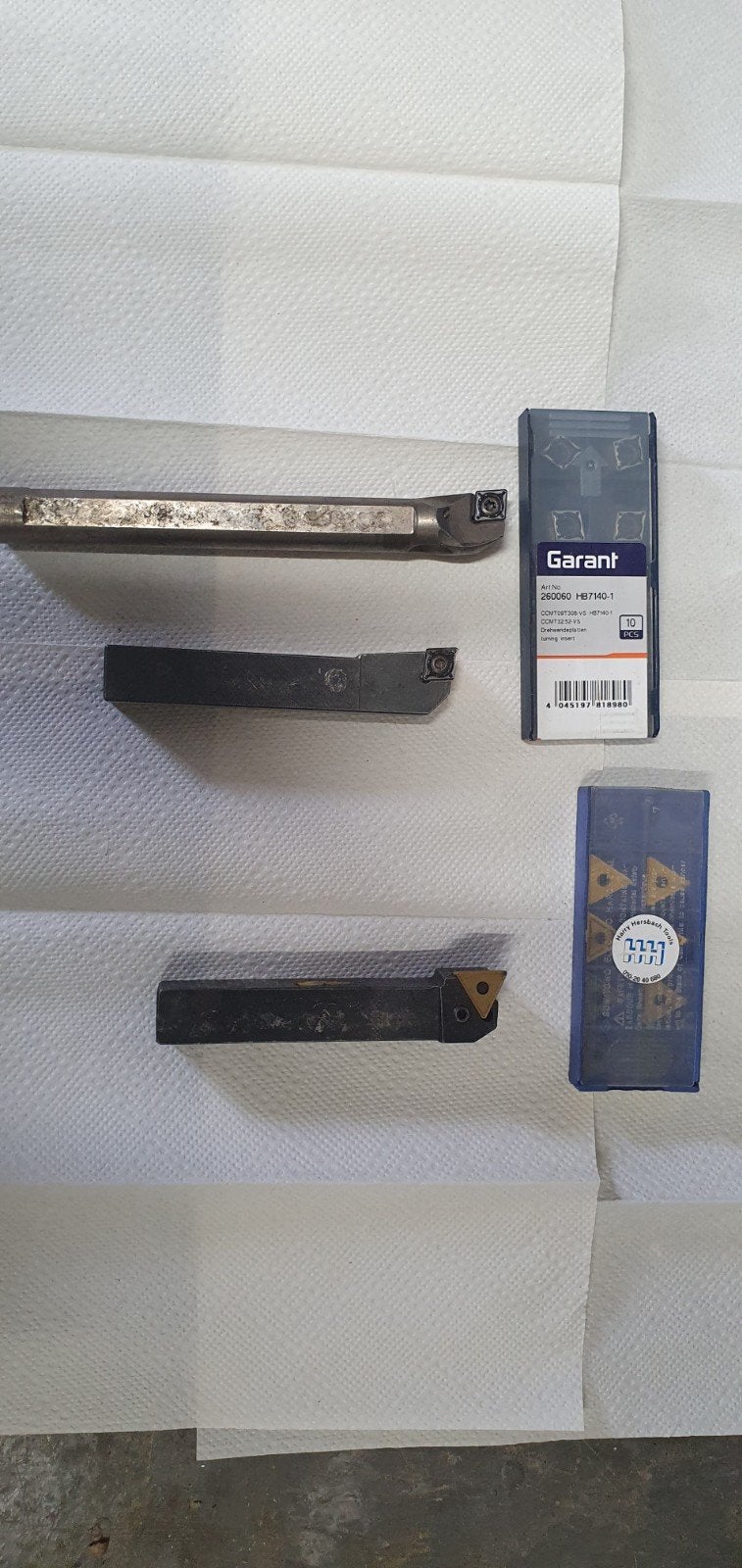 Set hardmetalen draaibeitels voor metaalbewerking hm beitel, Ophalen of Verzenden, Zo goed als nieuw, Beitel