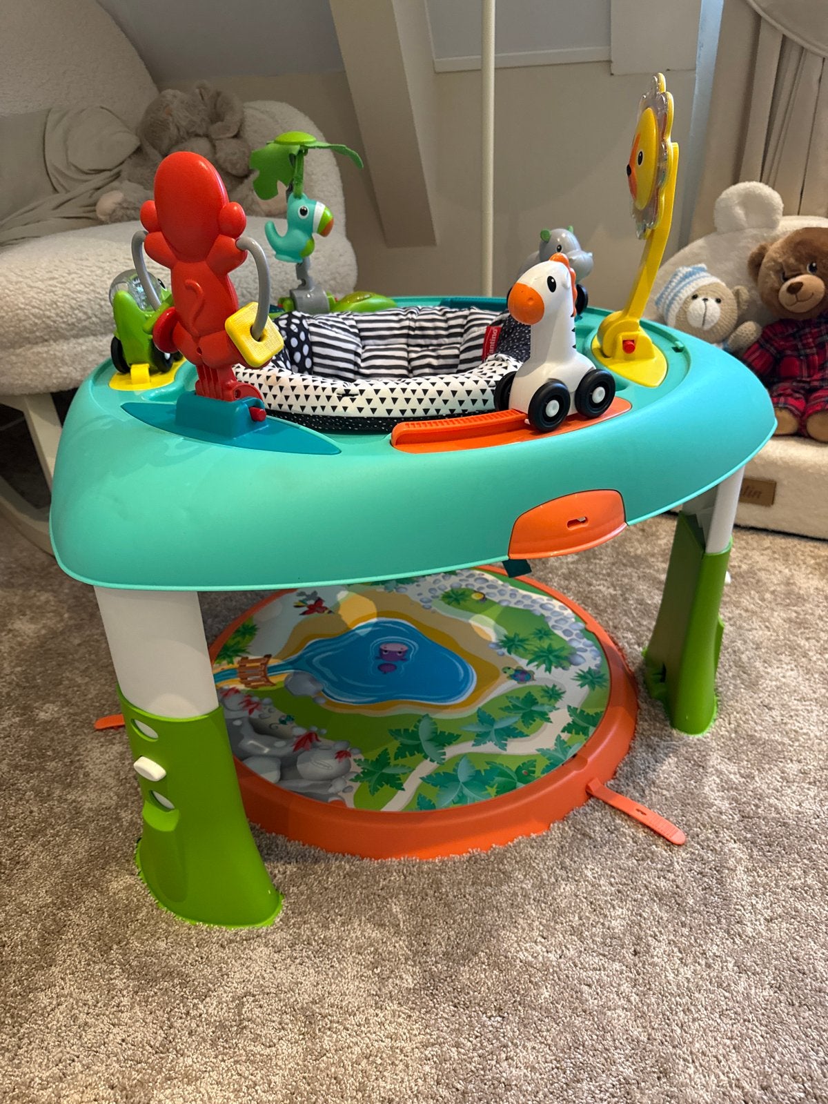 Bright Starts Around We Go Activity Center, Ophalen, Zo goed als nieuw, Overige typen, Met geluid