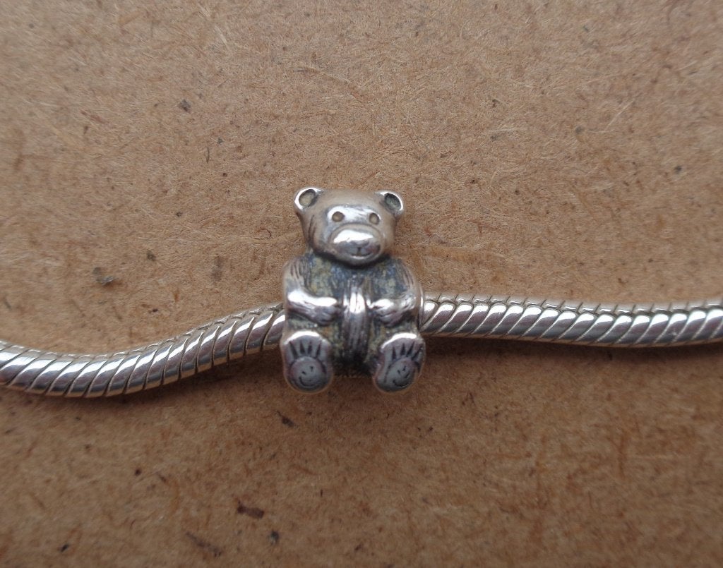 zilveren Pandora bedel TEDDY BEER [575], Verzenden, Pandora, Zo goed als nieuw, 1 bedel