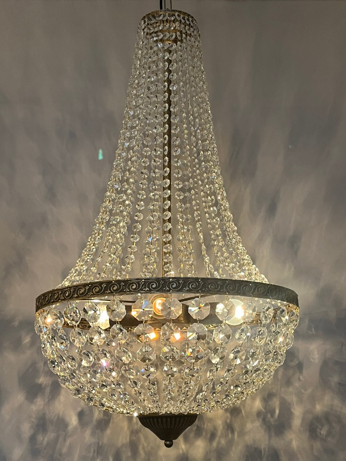 7 stuks XL kristal kroonluchter van 595,- nu 345,- per stuk, Huis en Inrichting, Ophalen of Verzenden, Vintage, Vintage, Vintage