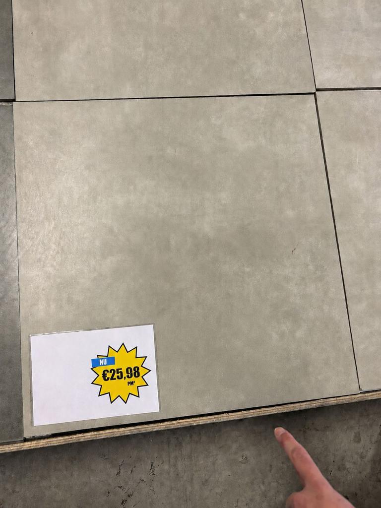 30m2 Modern grijze badkamertegels (60x60) incl. lijm & voeg!, Ophalen, Nieuw, Minder dan 20 cm, 10 m² of meer