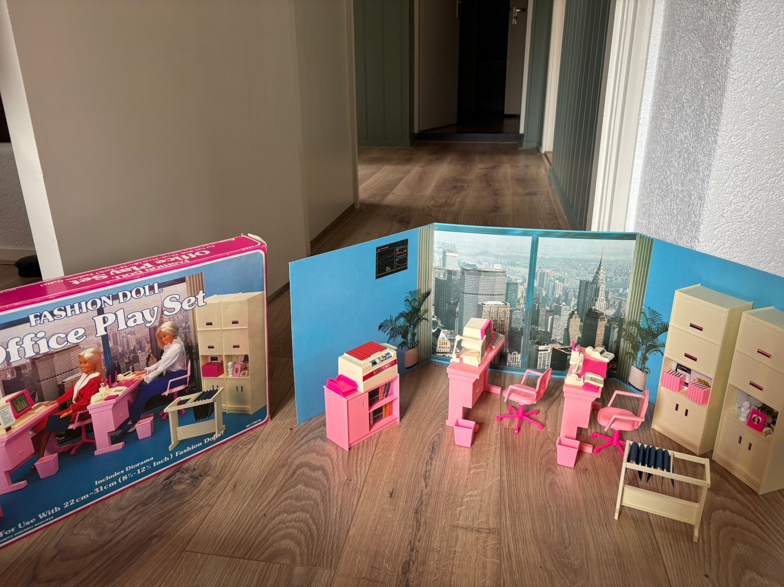 Barbie kantoor jaren 80, Ophalen of Verzenden, Zo goed als nieuw, Toebehoren