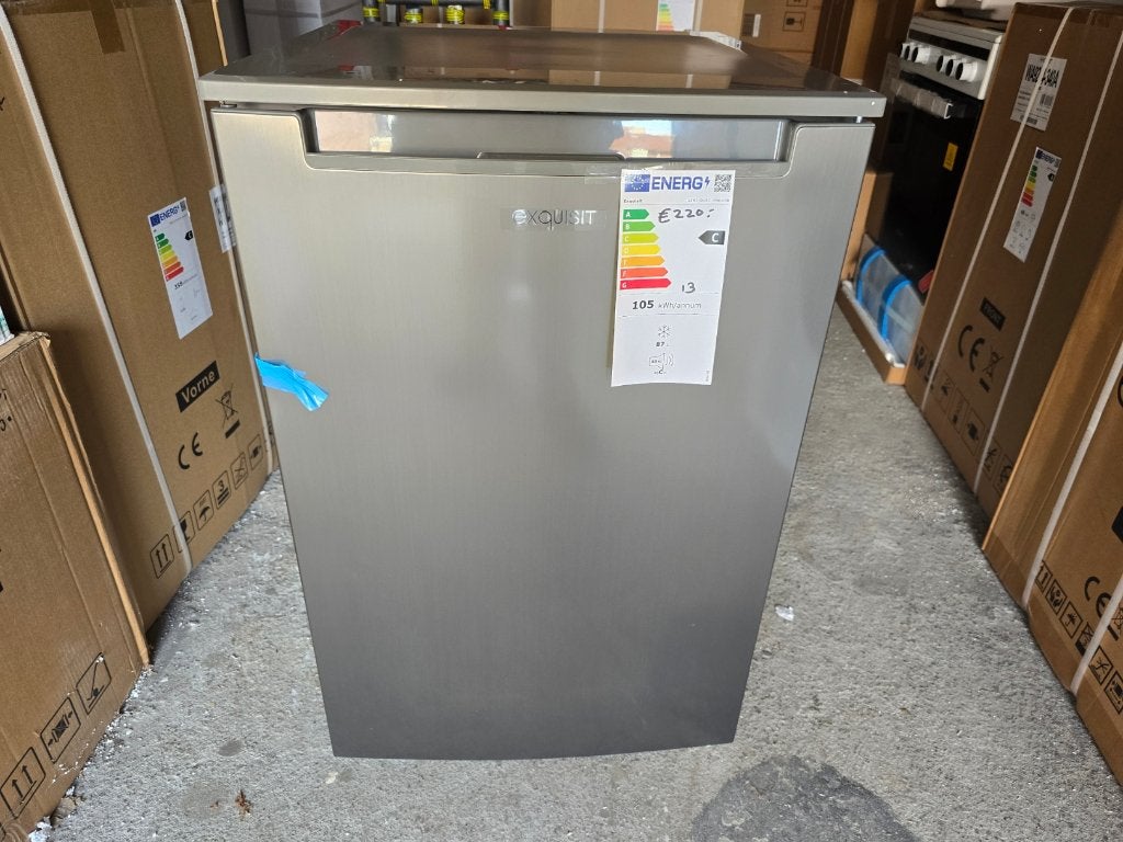 Nieuwe zuinige rvs vrieskast 3 laden 87 liter 85 x 55,5 cm, Witgoed en Apparatuur, Nieuw, Minder dan 60 cm, Ophalen of Verzenden