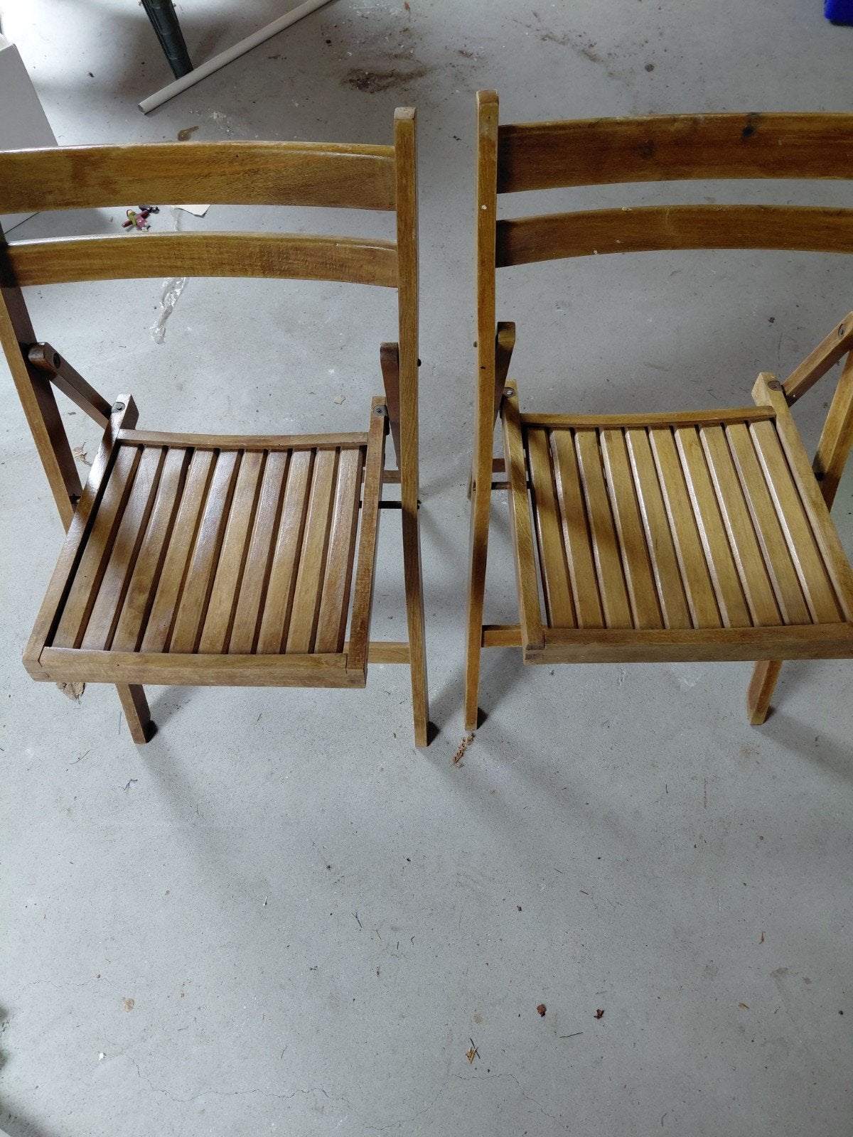 2x Houten klapstoelen - Bruin, Gebruikt, Twee, Bruin, Klassiek, Praktisch