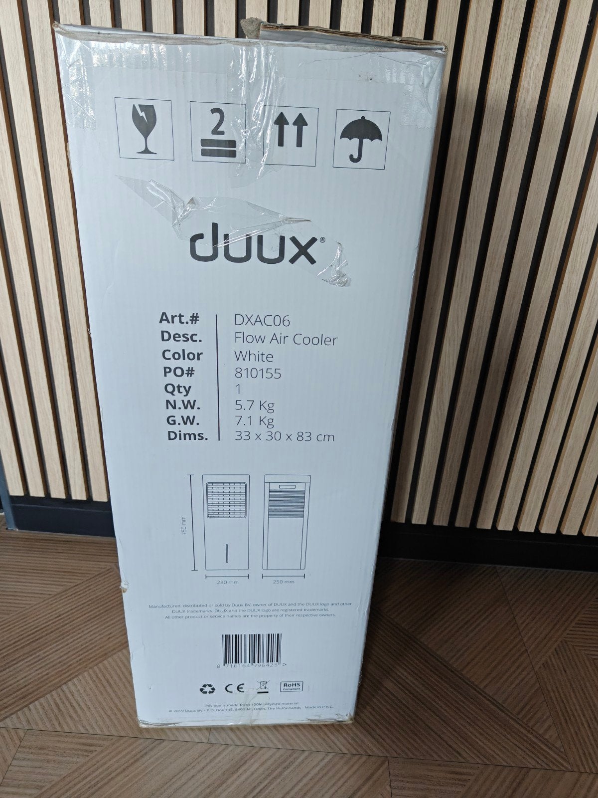 Duux Flow Air Cooler DXAC06 -, Minder dan 60 m³, 3 snelheden of meer, Ophalen of Verzenden, Zo goed als nieuw