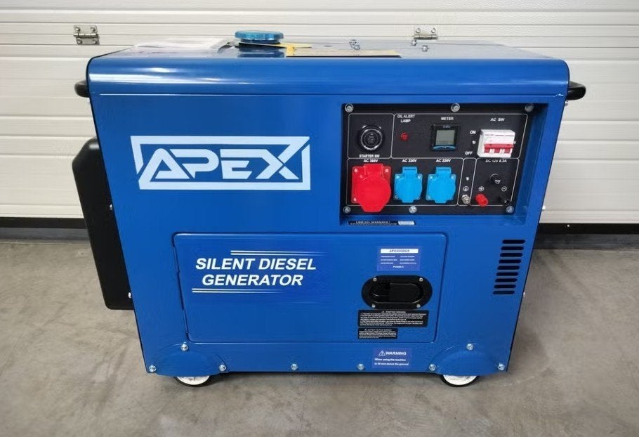 Apex 6.5KW diesel aggregaat -elektrische start.Top kwaliteit, Ophalen, Nieuw, 5 tot 10 kVA, Elektrisch startend