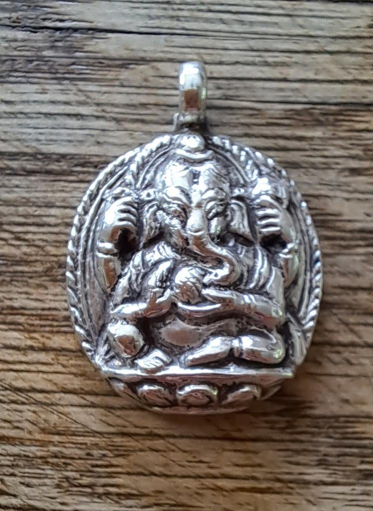 Zilveren Ganesha Hanger - 925 Zilver, Gebruikt, Overige voorstellingen, Ophalen of Verzenden, Zilver