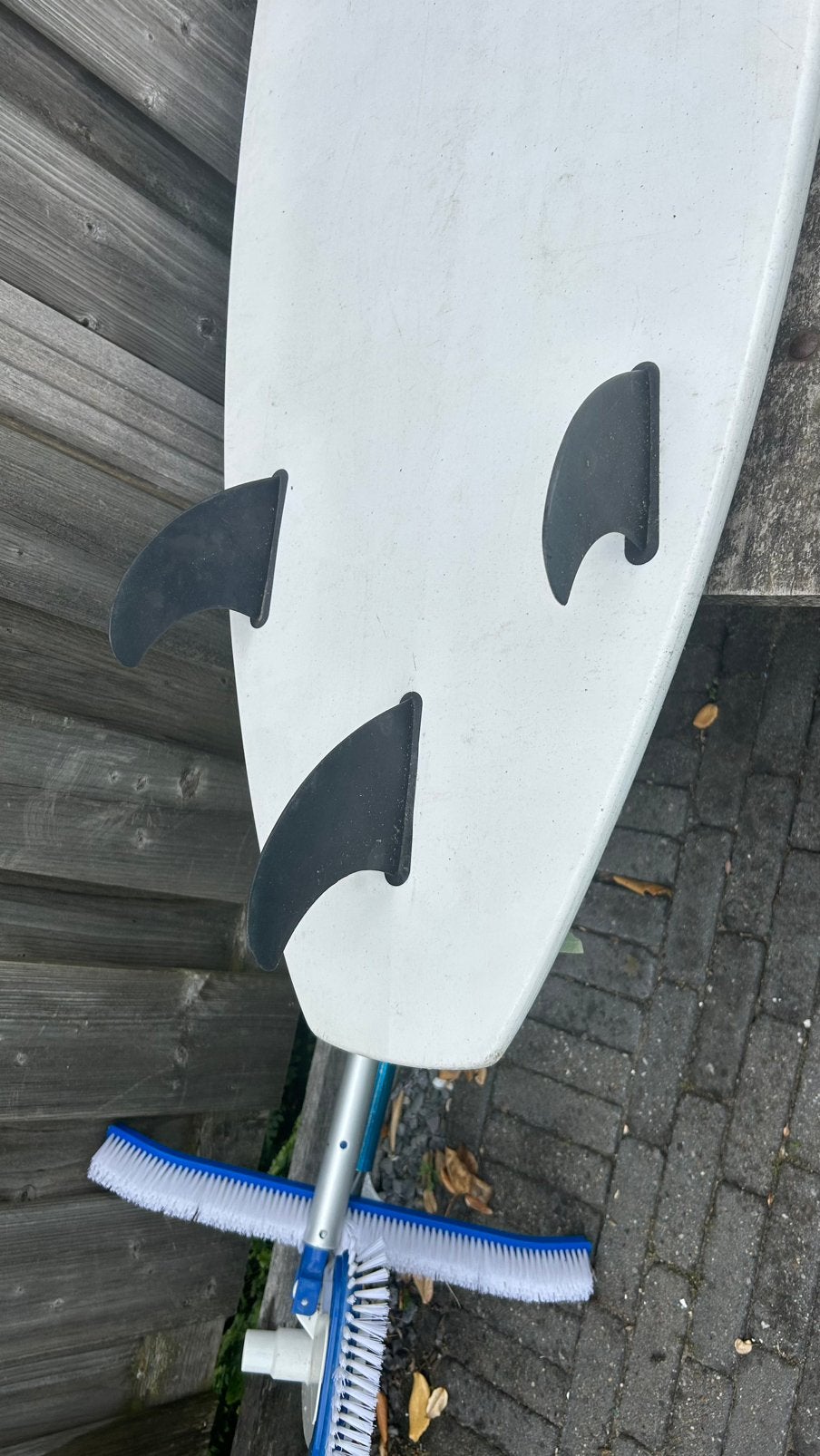 Thruster Surfboard 196 cm - Ideaal voor kinderen/gevorderden, Ophalen, Gebruikt, Shortboard, Met vinnen