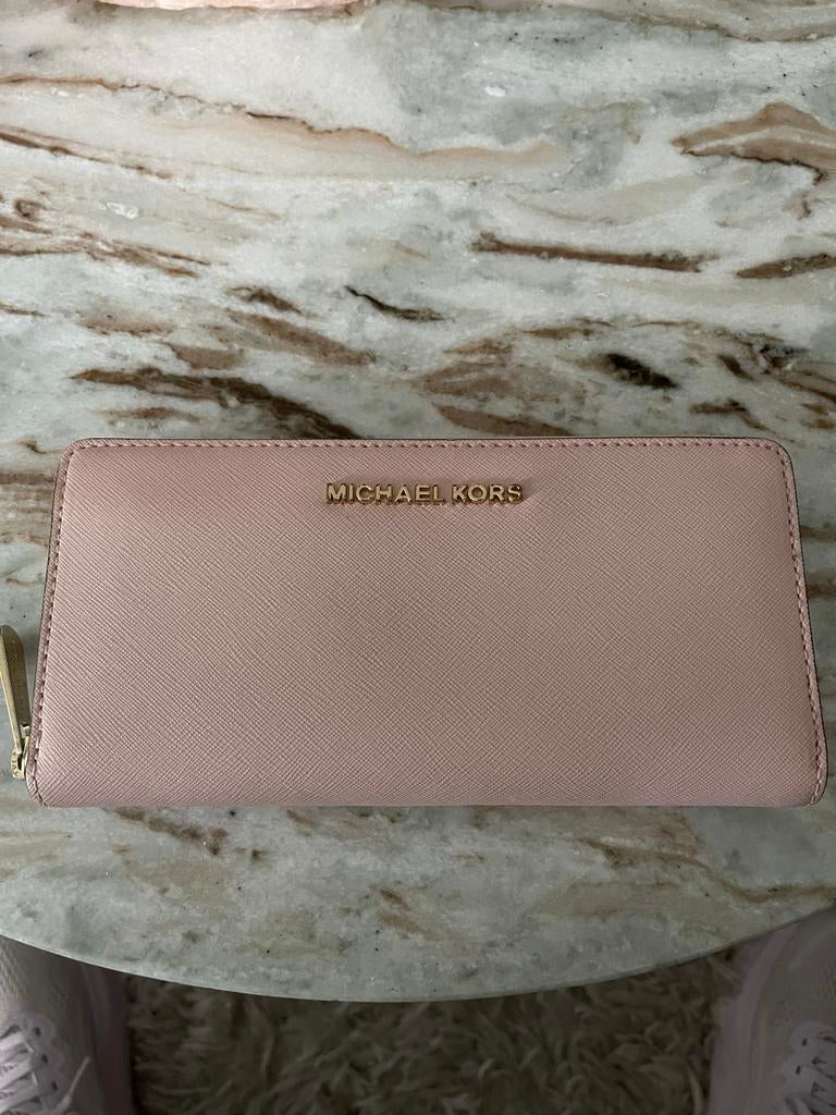 Michael Kors Portemonnee - Roze, Sieraden, Tassen en Uiterlijk, Ophalen of Verzenden, Zo goed als nieuw, Roze, Overige merken