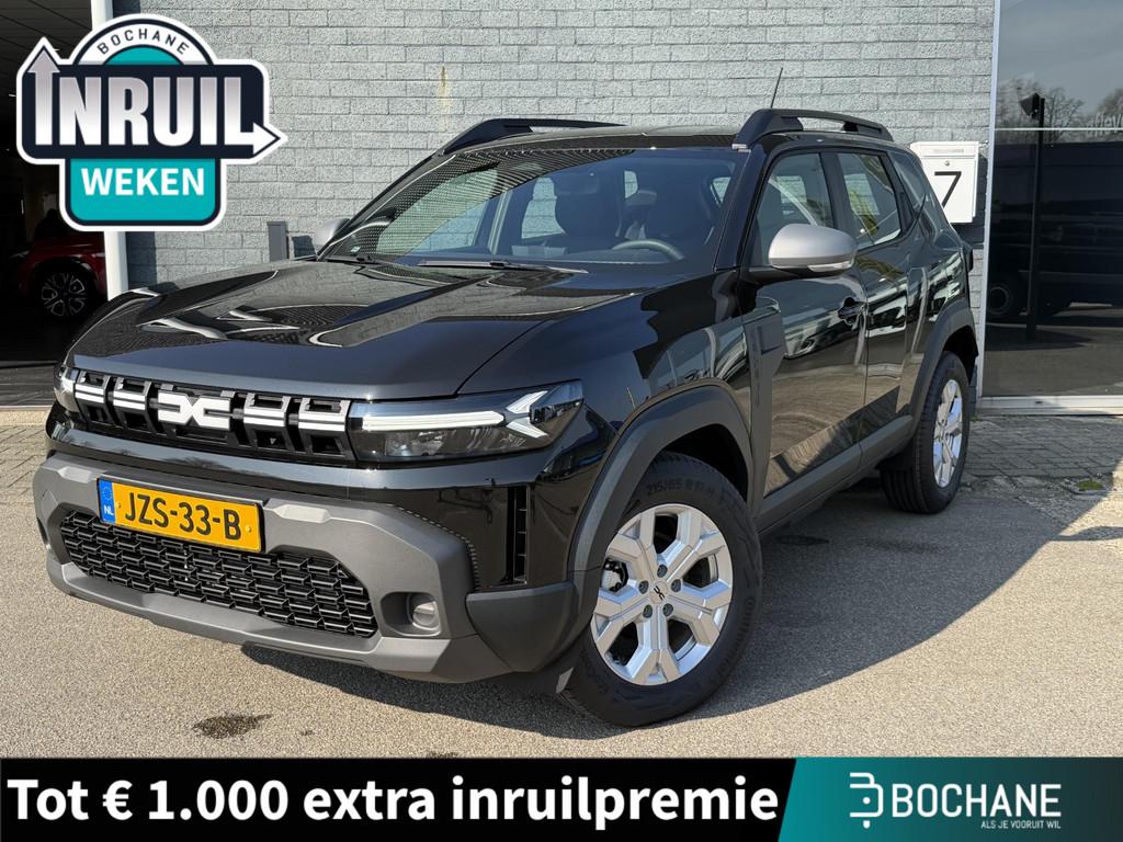 Dacia Duster 1.8 hybrid 155 expression PACK WINTER / MEDIA N, Auto's, Dacia, Lichtsensor, Stof, 1789 cc, Zwart