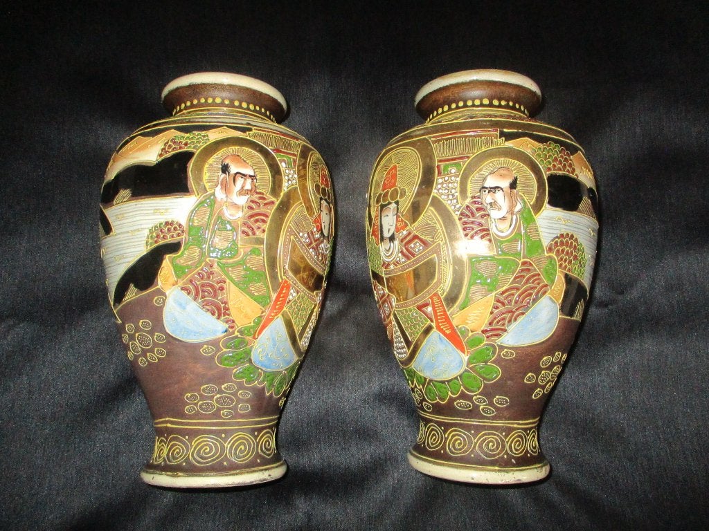 Twee oude Satsuma vazen., Ophalen of Verzenden