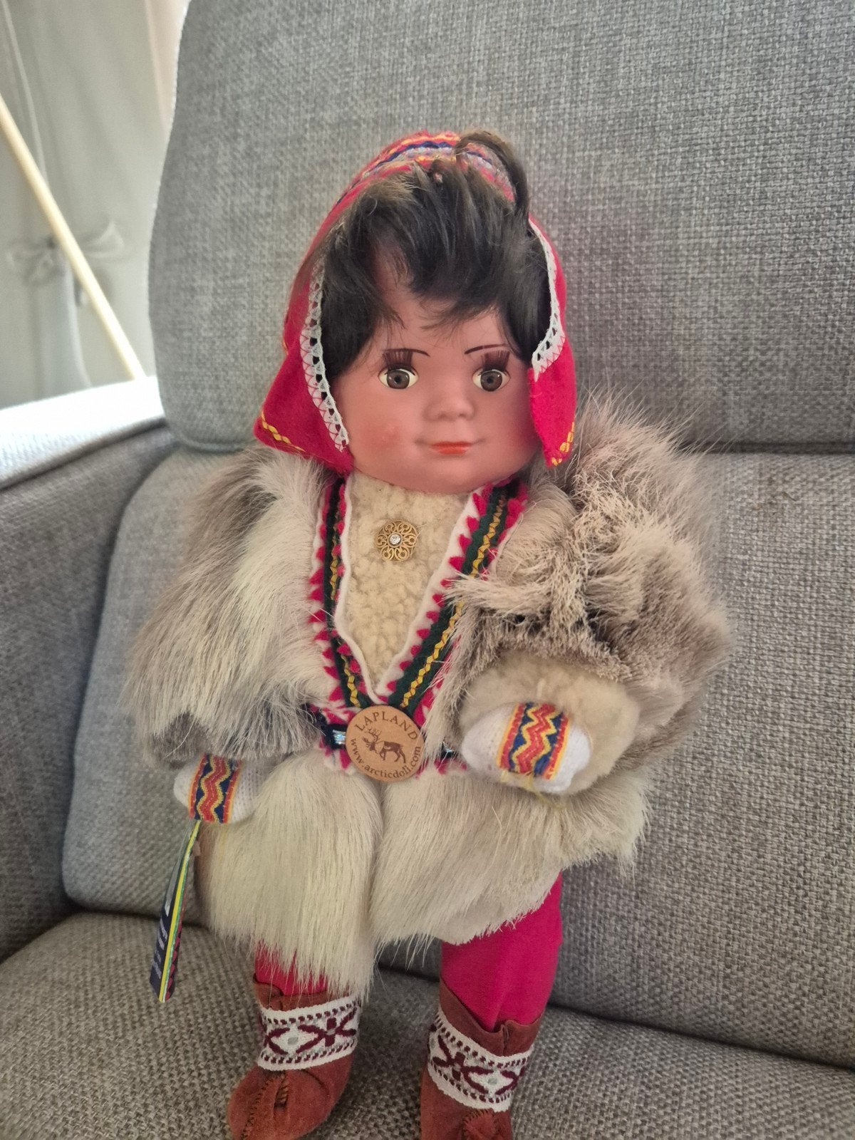 Twee vintage Lapland noordpool poppen met origineel label, Verzamelen, Ophalen of Verzenden, Gebruikt, Pop