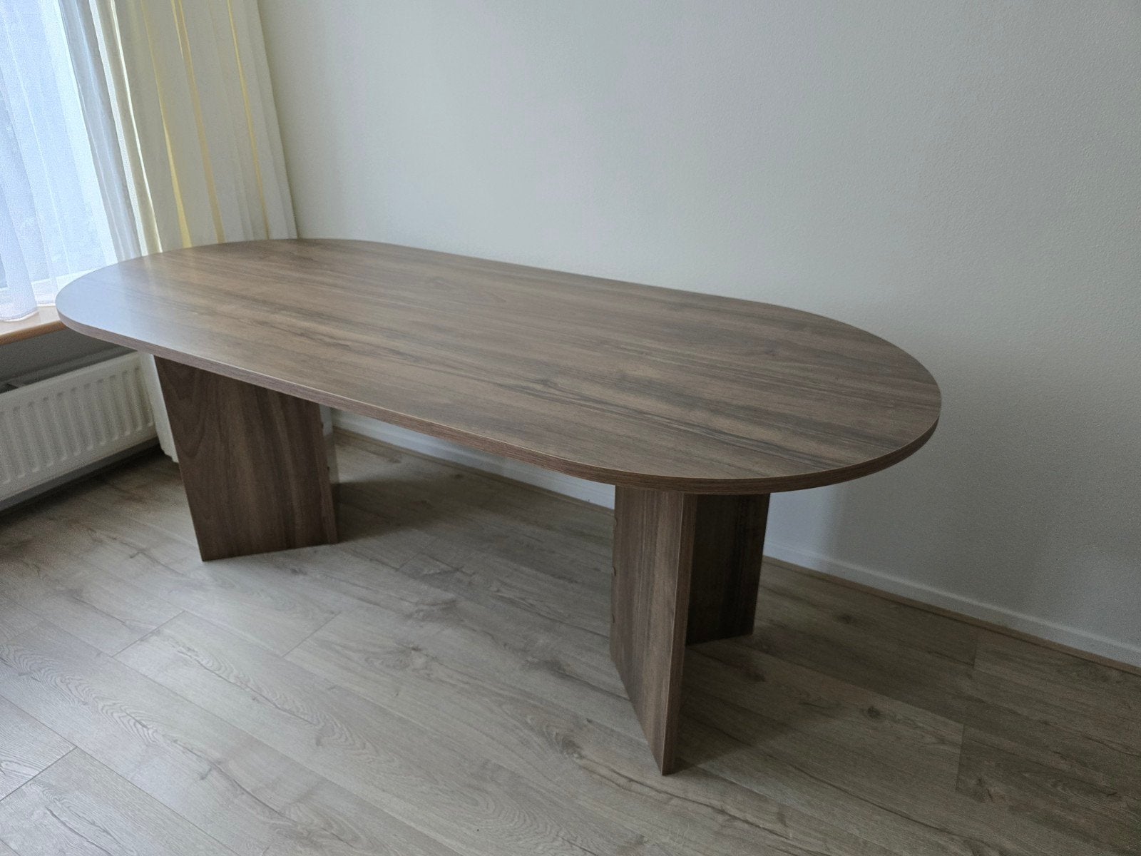 Mooie Ovale Eettafel 200x50 cm, Gebruikt, 200 cm of meer, Ovaal, 50 tot 100 cm