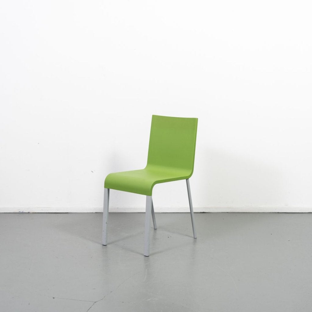 Vitra .03 Stoel Groen Kunststof (Niet Stapelbaar) - Gepoeder, Huis en Inrichting, Stoelen, Niet ingevuld, Zo goed als nieuw, Niet ingevuld
